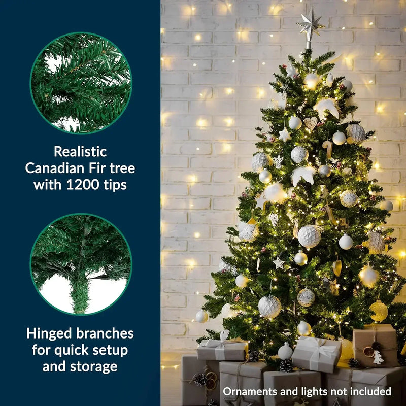 Christmas Tree Premium Xmas Tree  with Metal Stand Lightweight and Easy to Assemble Fir Full Bodied Christmas Tree